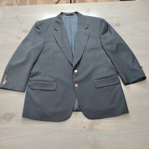 Carroll & Co Beverly Hills Blazer Men's 40S Navy Italian Wool Two Button EUC